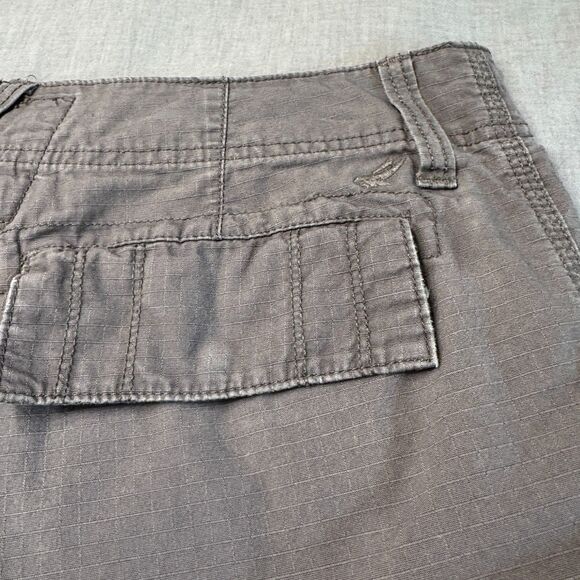 VTG Urban Pipeline Cargo Shorts Men's 34 Brown Cotton Ripstop Pockets Y2K Skater - Picture 5 of 13